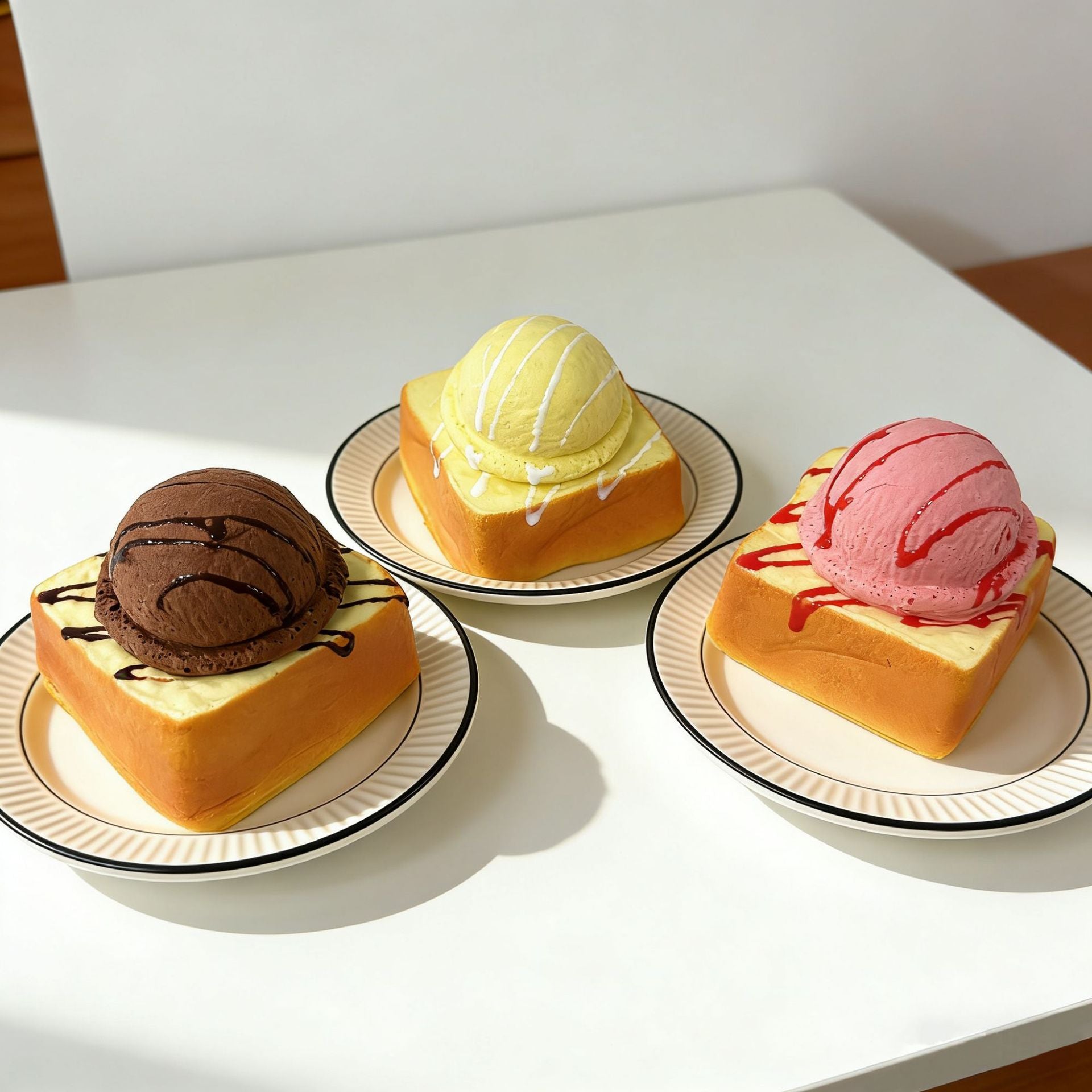 Toast & Ice Cream Squishy | Slow Rising Bread Toy