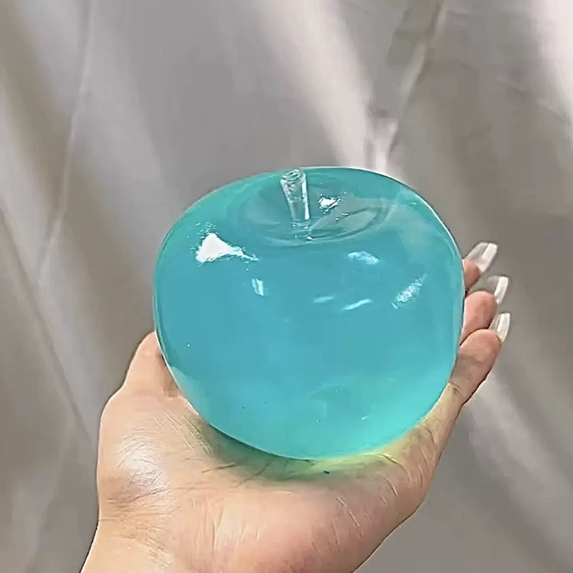 Glossy Apple Squishy | Soft Slow-Rise Stress Ball