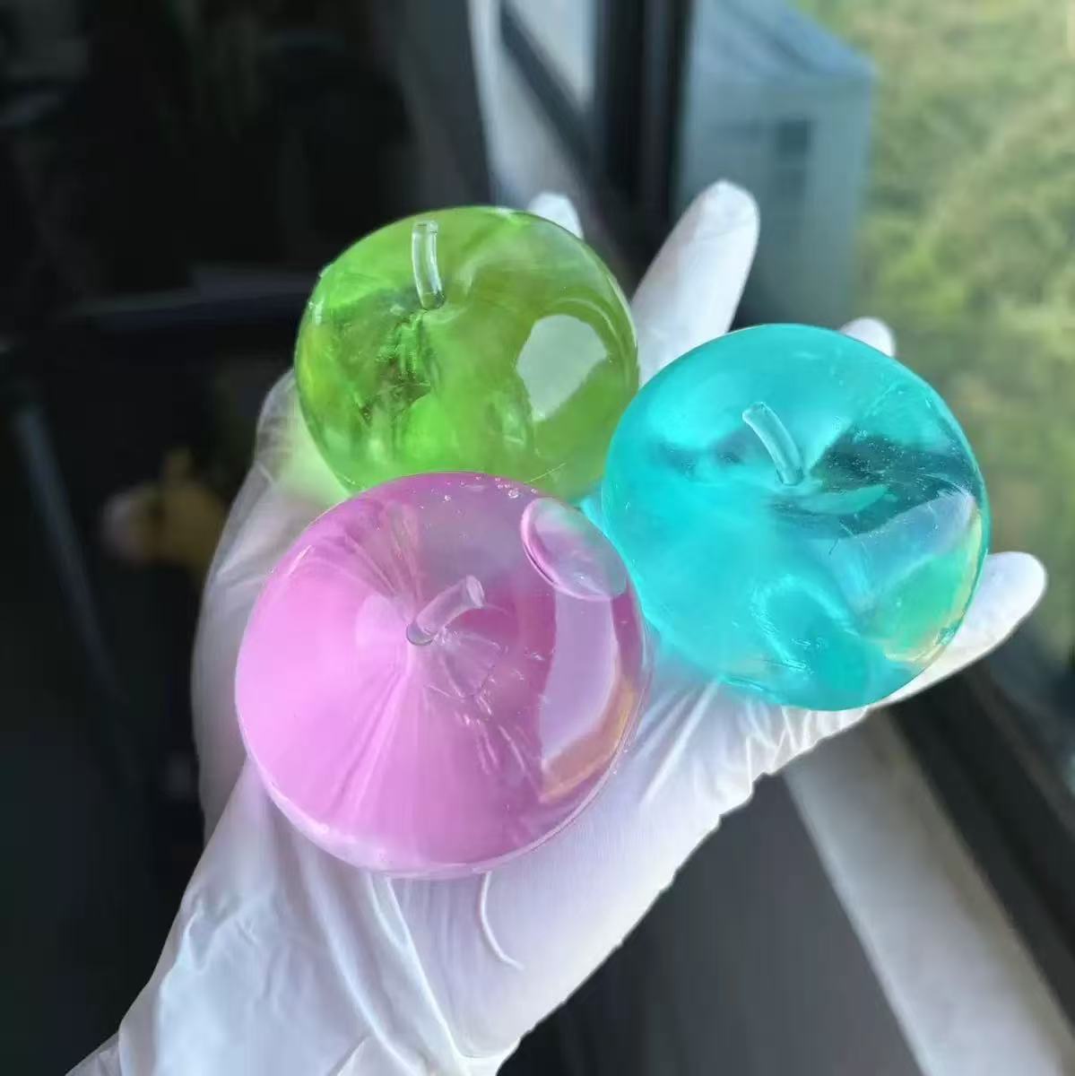Glossy Apple Squishy | Soft Slow-Rise Stress Ball