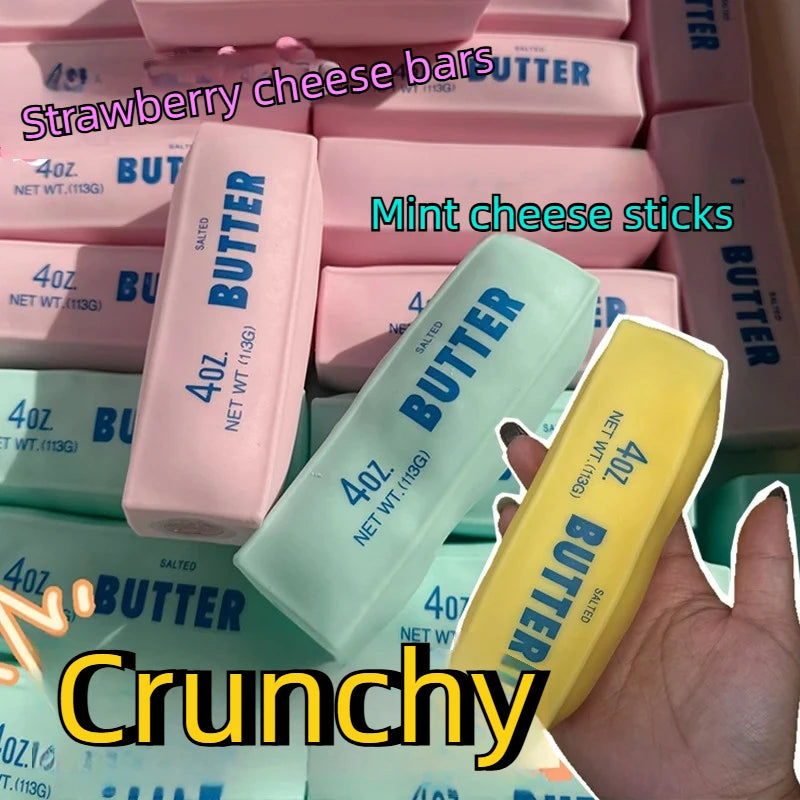 Crunchy Butter Stick Squishy | ASMR Slow-Rise Fidget
