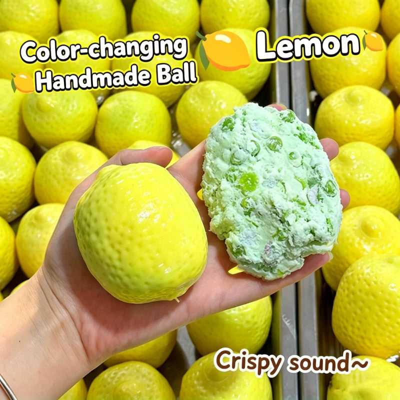Crunchy Lemon Squishy | Color-Changing ASMR Ball